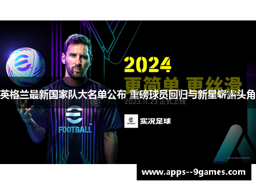 英格兰最新国家队大名单公布 重磅球员回归与新星崭露头角