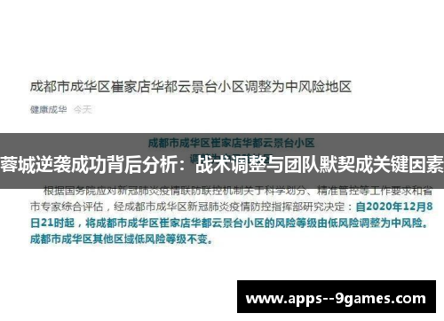 蓉城逆袭成功背后分析：战术调整与团队默契成关键因素